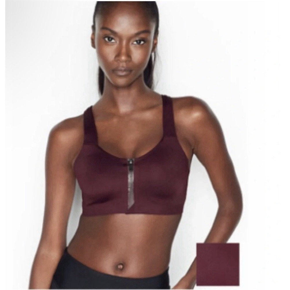 VICTORIA'S SECRET Size 38DD Knockout Front-Close Zip Sports Bra Porto Cool & Dry